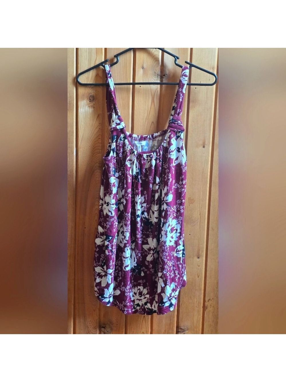 Maurices Burgundy Floral Women's Top